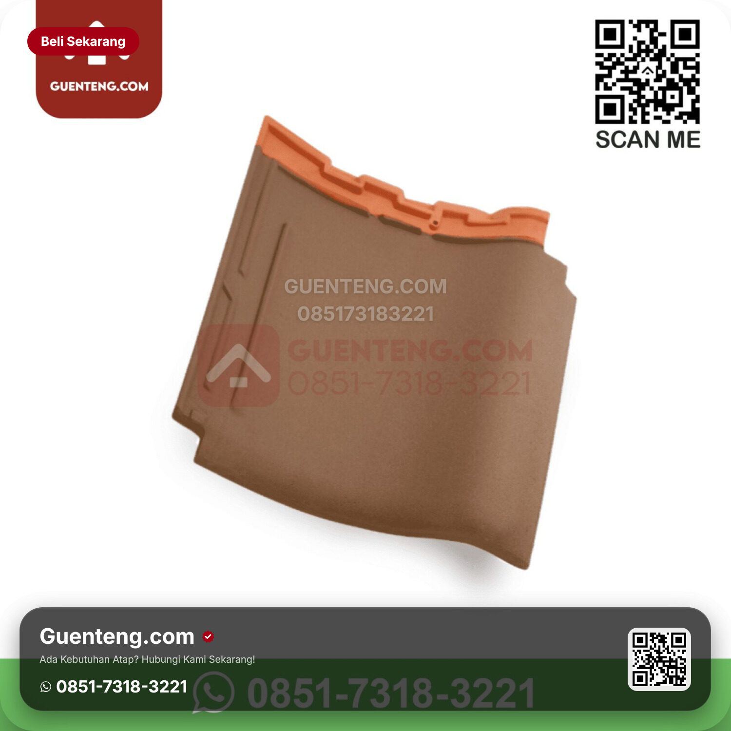 Genteng Keramik Kanmuri – Milenio Genteng Utama Kanmuri Milenio Grade PK Medi Brown