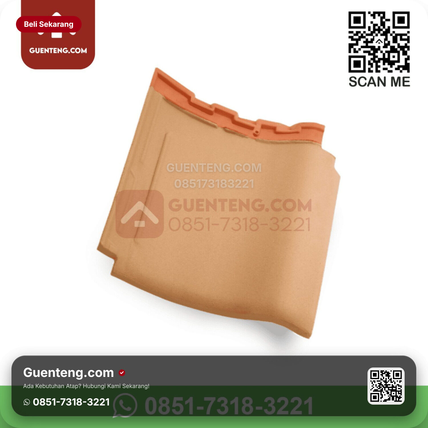 Genteng Keramik Kanmuri – Milenio Genteng Utama Kanmuri Milenio Grade PK Medi Magnolia