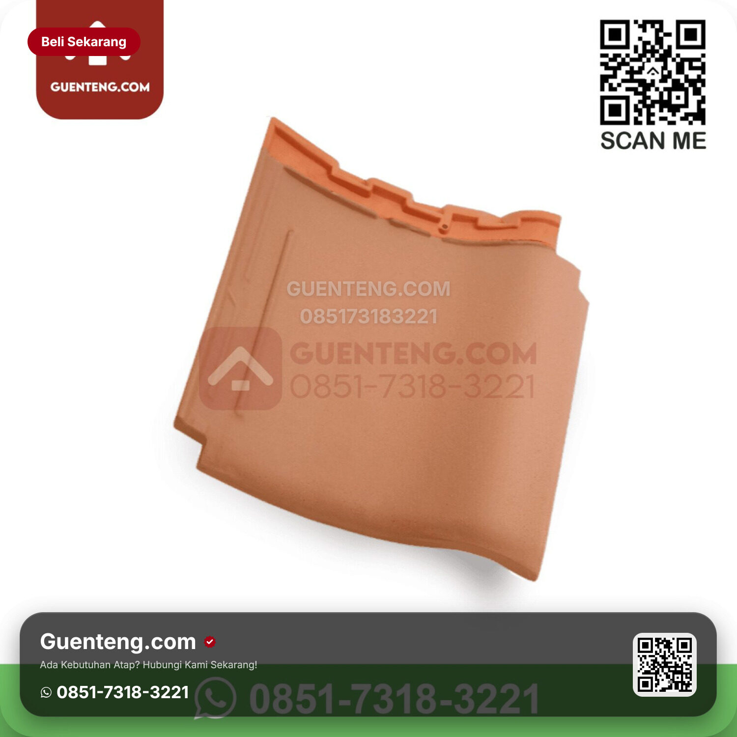 Genteng Keramik Kanmuri – Milenio Genteng Utama Kanmuri Milenio Grade PK Medi Red