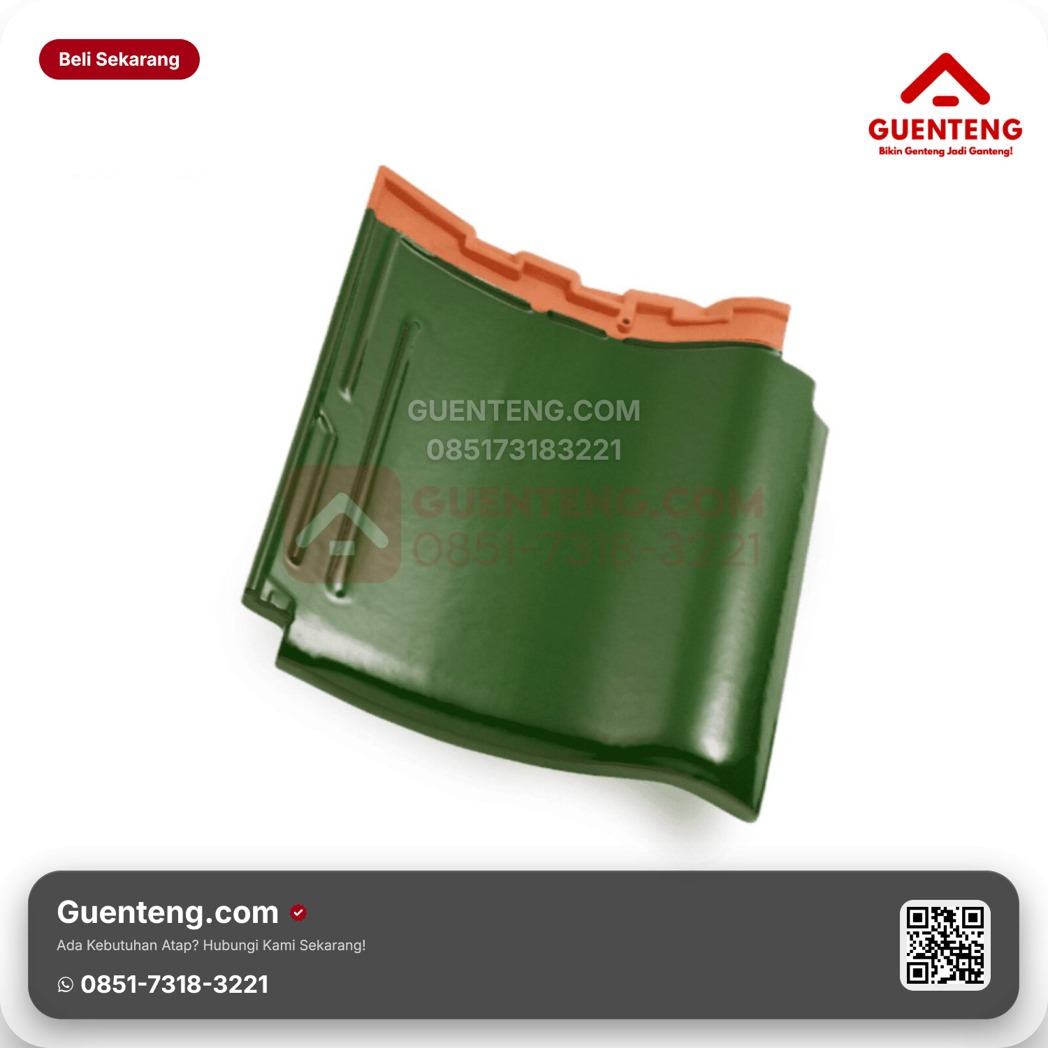 Genteng Keramik Kanmuri Milenio Utama Green Grade 3