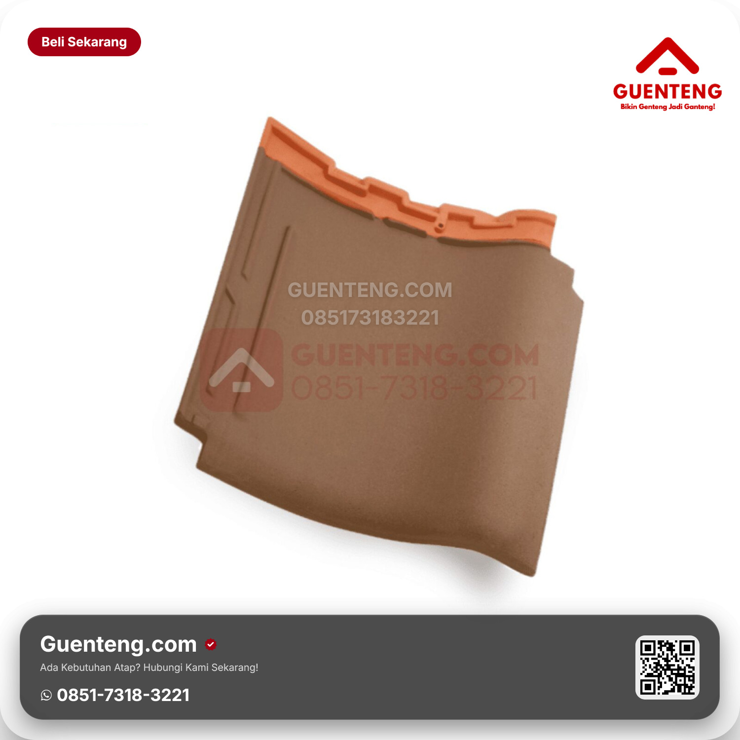 Genteng Keramik Kanmuri Milenio Utama Medi Brown Grade 1