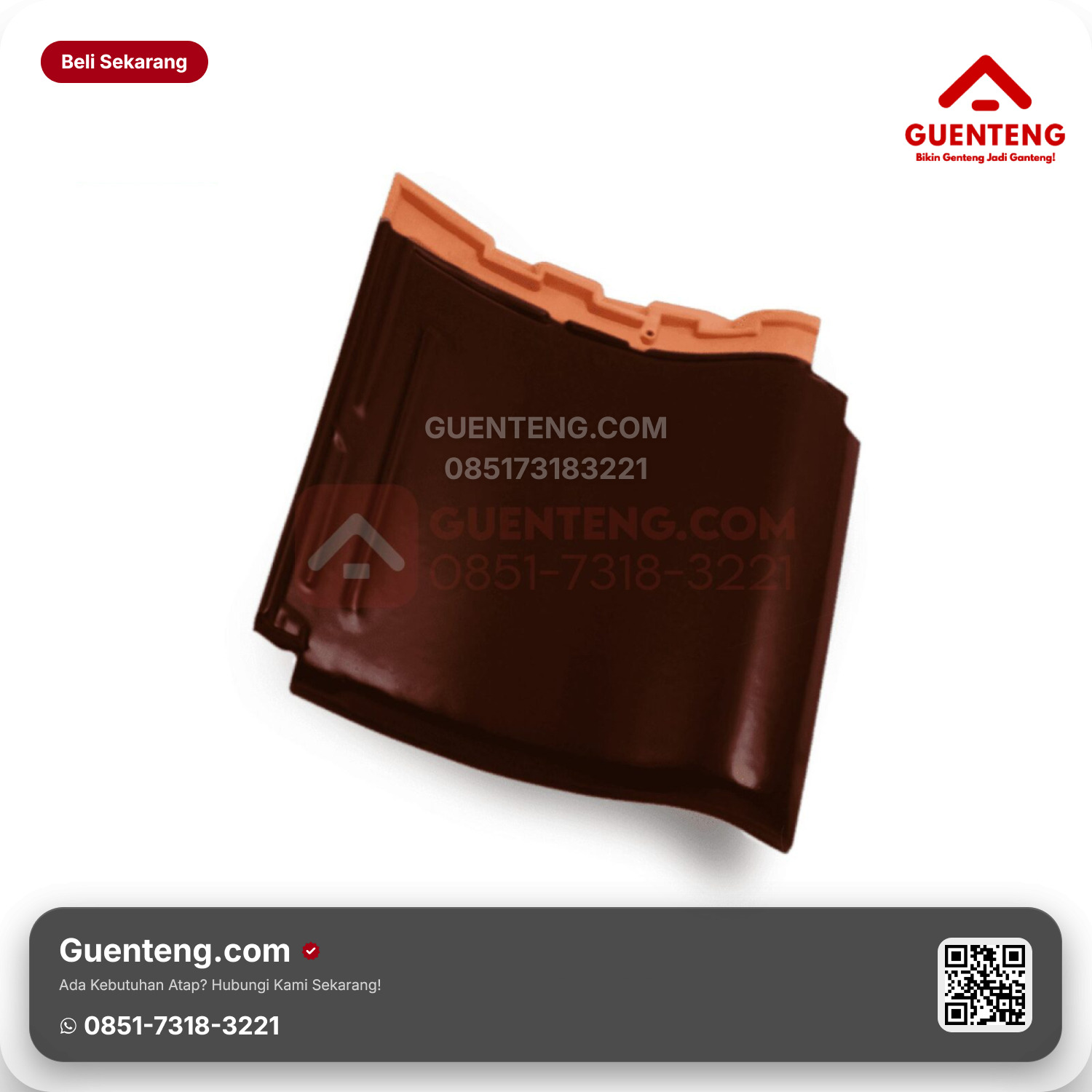 Genteng Keramik Kanmuri Milenio Utama Wine Red Grade 2