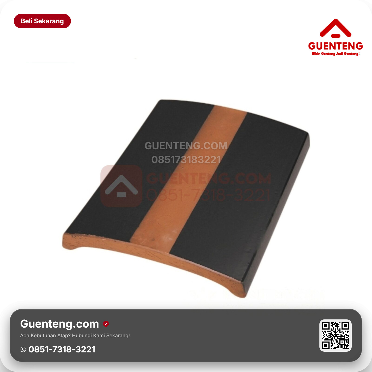 Genteng Keramik Lapping Tile Kanmuri Milenio Aksesoris Diamond Black Grade 2