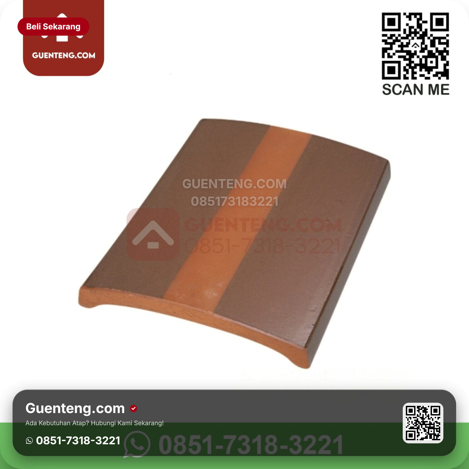 Genteng Keramik Kanmuri – Milenio Aksesoris Genteng Lapping Tile Kanmuri Milenio Grade 1 Medi Brown
