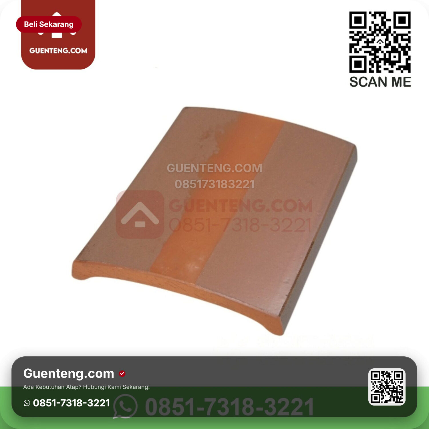Genteng Keramik Kanmuri – Milenio Aksesoris Genteng Lapping Tile Kanmuri Milenio Grade 1 Medi Red