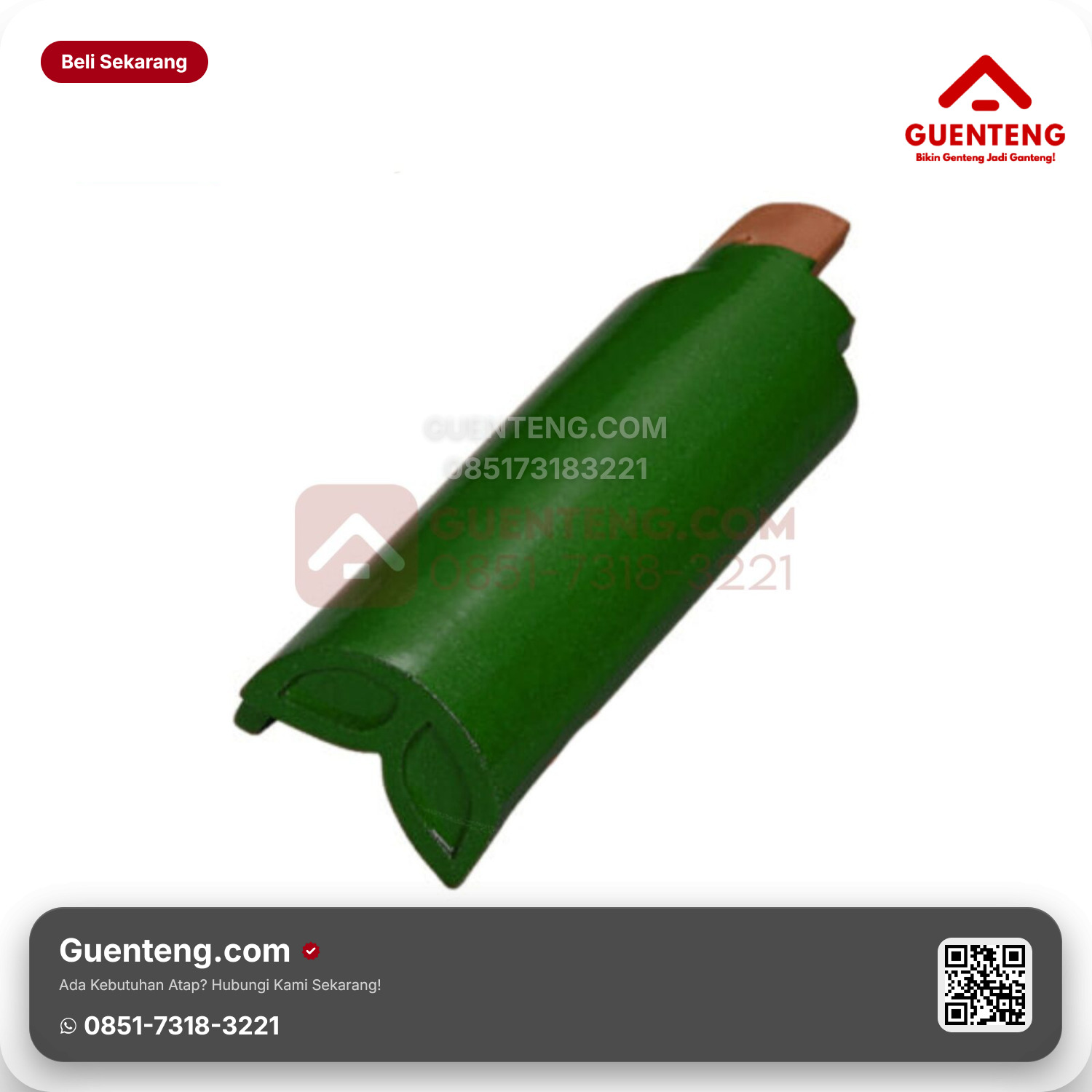 Genteng Keramik Lapping Tile Kanmuri Milenio Aksesoris Green Grade 2