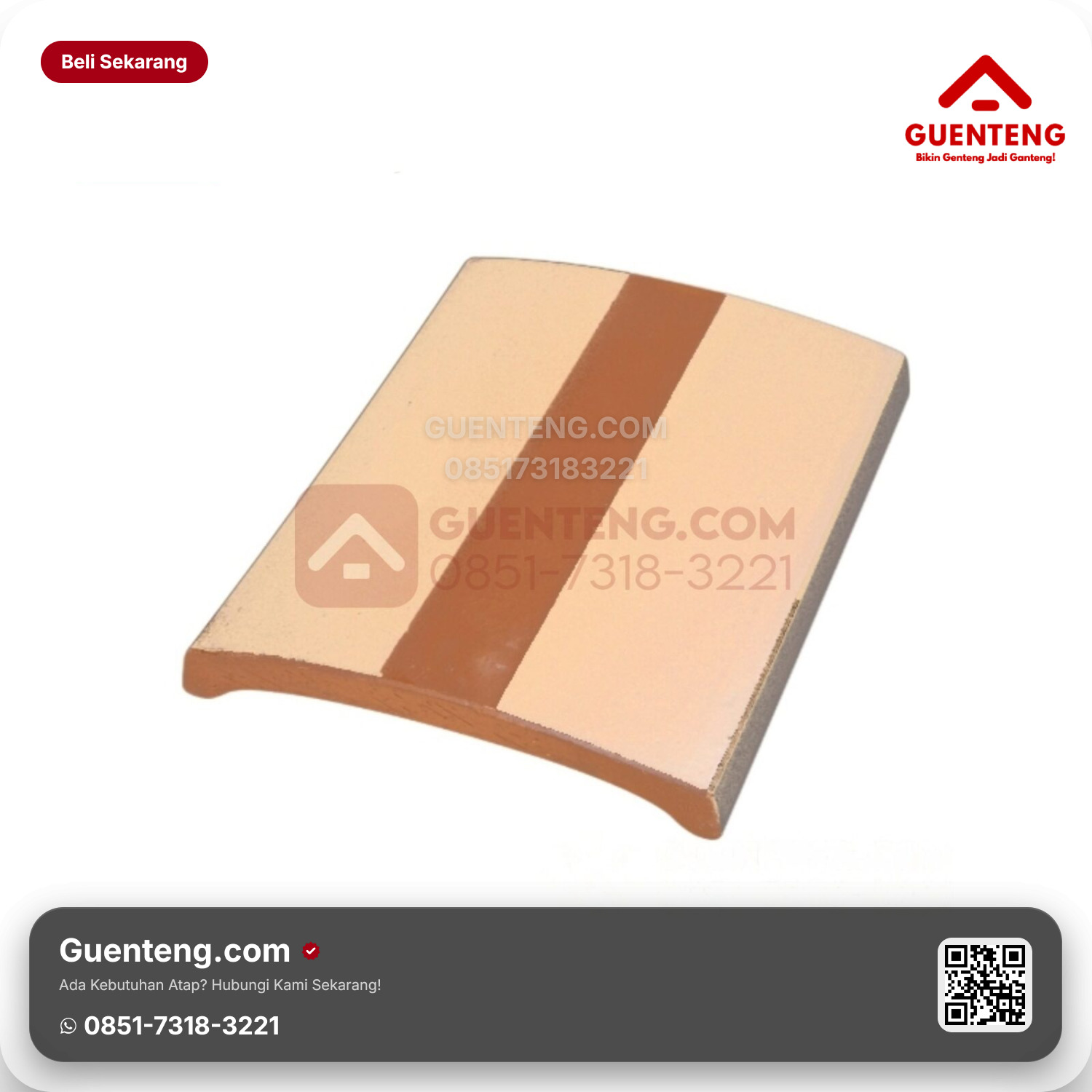 Genteng Keramik Lapping Tile Kanmuri Milenio Aksesoris Medi Magnolia Grade 1