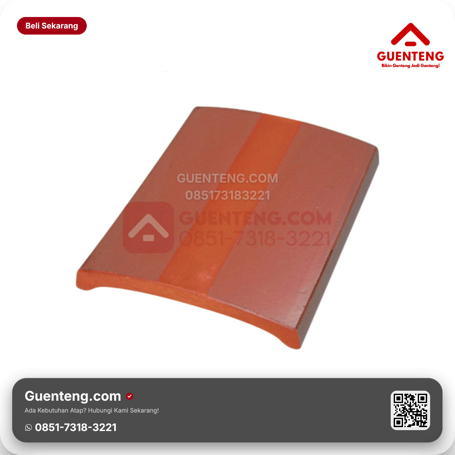Genteng Keramik Lapping Tile Kanmuri Milenio Aksesoris Medi Orange Grade 2