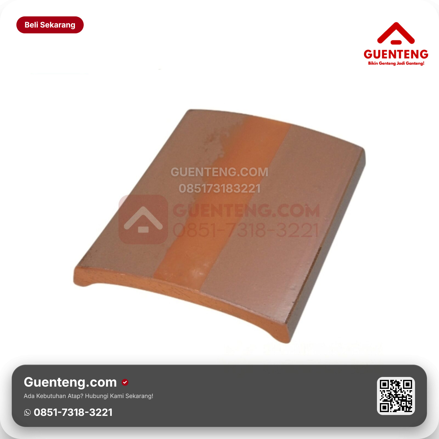 Genteng Keramik Lapping Tile Kanmuri Milenio Aksesoris Medi Red Grade 1