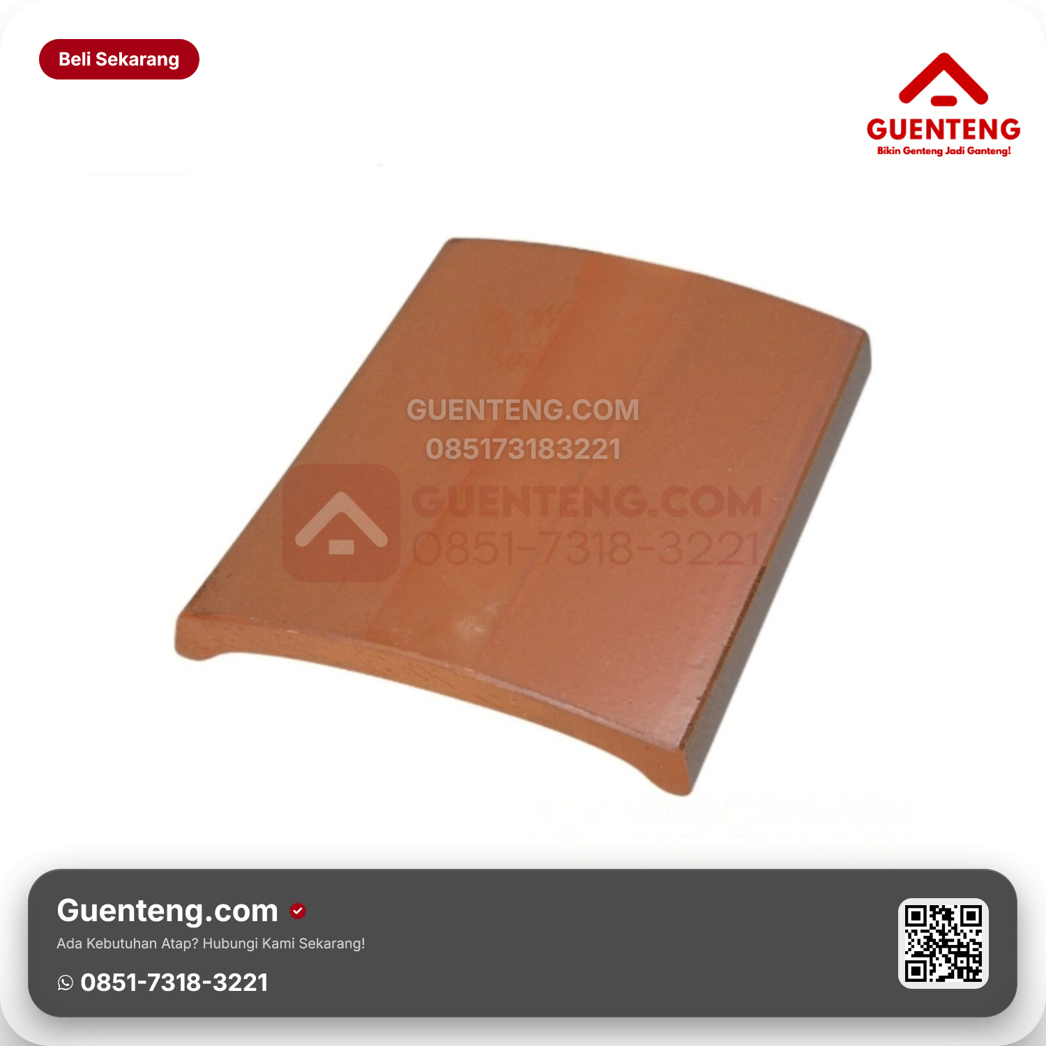 Genteng Keramik Lapping Tile Kanmuri Milenio Aksesoris Unglazed Grade 2