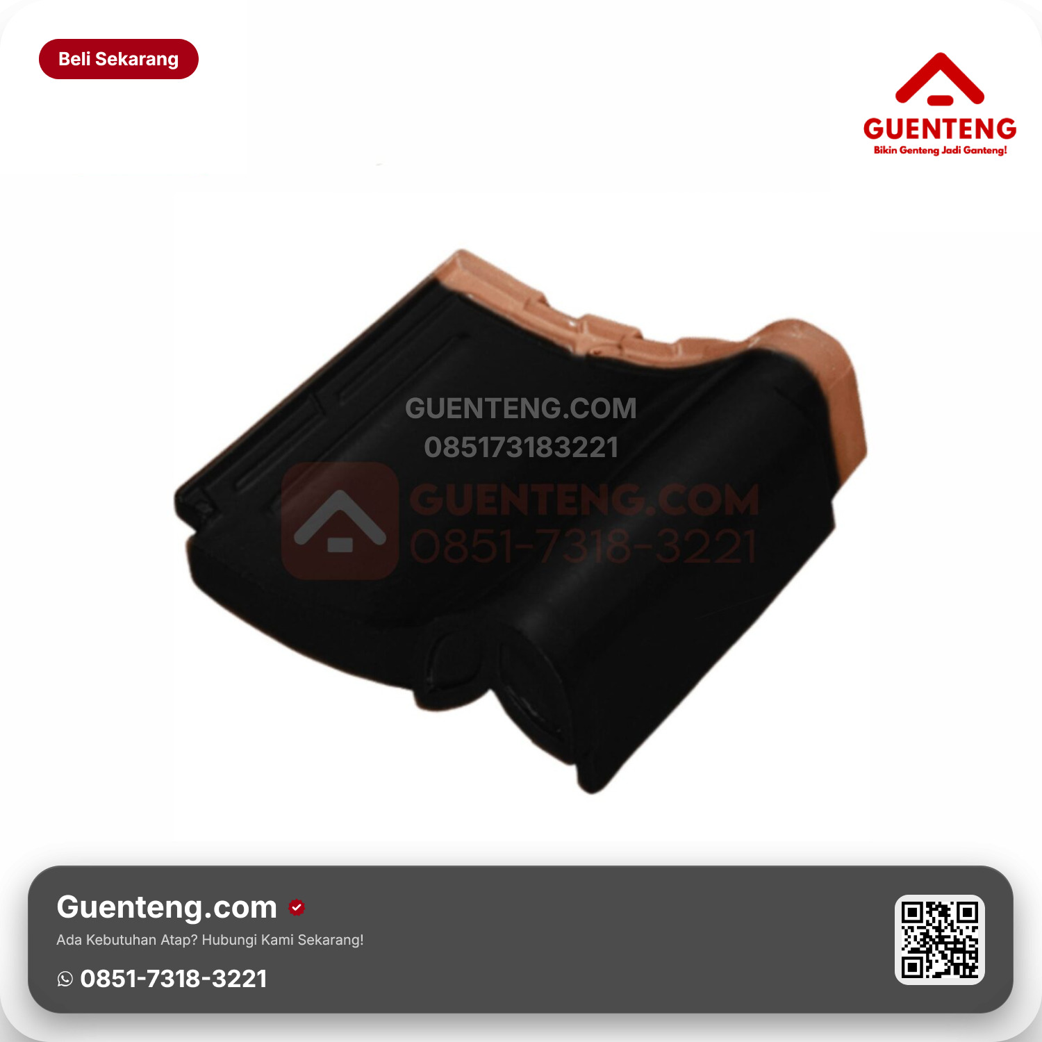 Genteng Keramik Lisplang Kanan Hiasan Akhir Kanmuri Milenio Aksesoris Volcanic Black Grade 2
