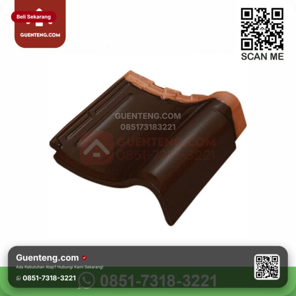 Keramik Kanmuri Kanmuri Milenio Genteng Lisplang Kanan Kanmuri Milenio Grade 1 Brown Pcs