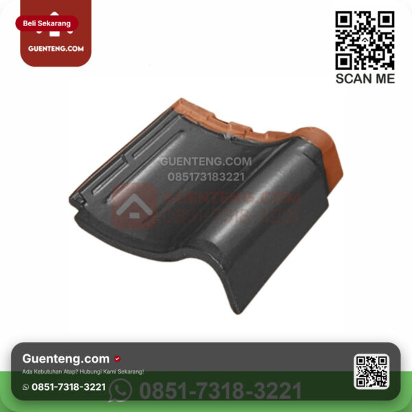 Keramik Kanmuri Kanmuri Milenio Genteng Lisplang Kanan Kanmuri Milenio Grade 1 Medi Grey Pcs