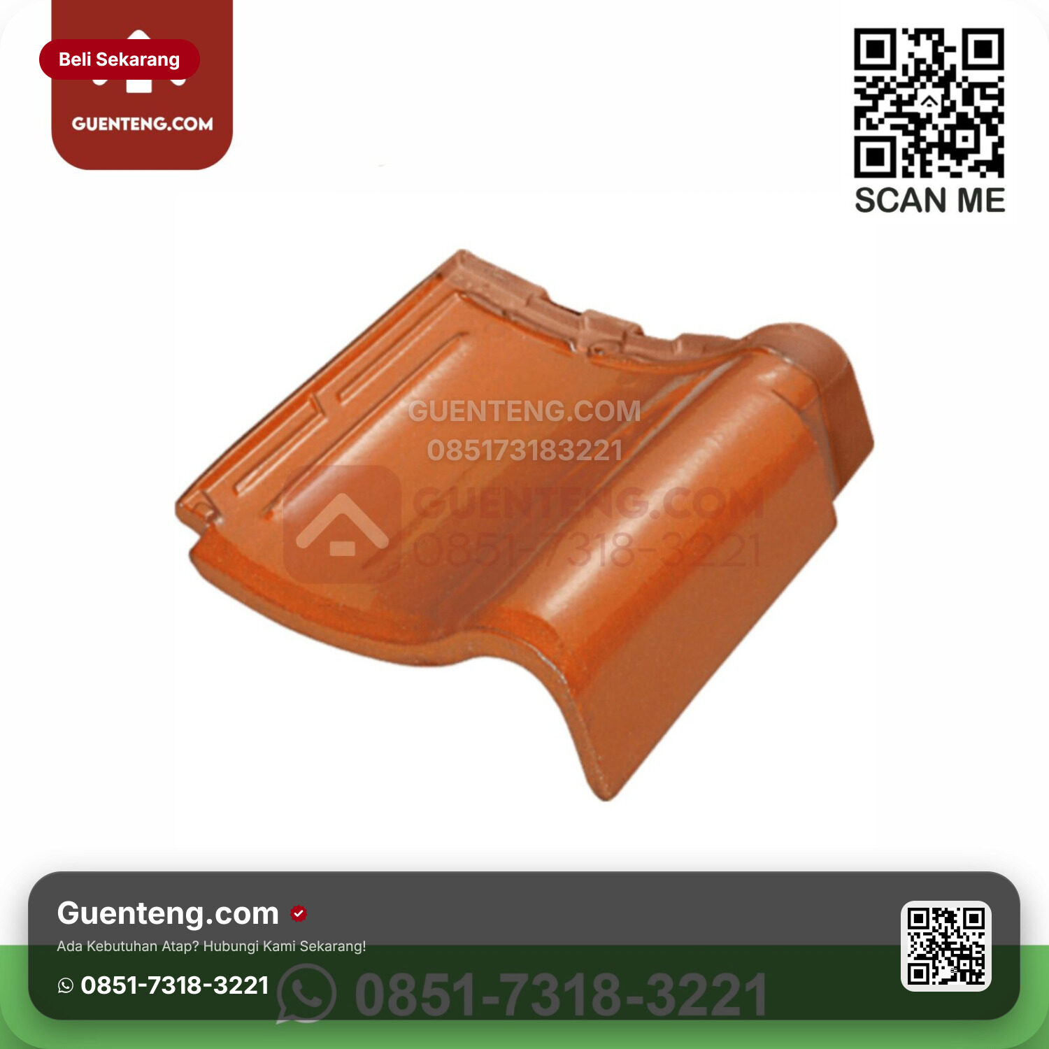 Genteng Keramik Kanmuri – Milenio Aksesoris Genteng Lisplang Kanan Kanmuri Milenio Grade 1 Unglazed