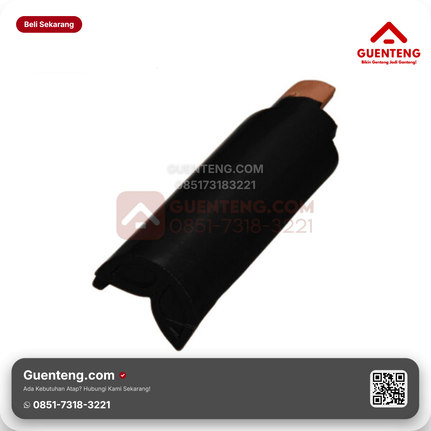 Genteng Keramik Lisplang Kiri Hiasan Akhir Kanmuri Milenio Aksesoris Diamond Black Grade 1