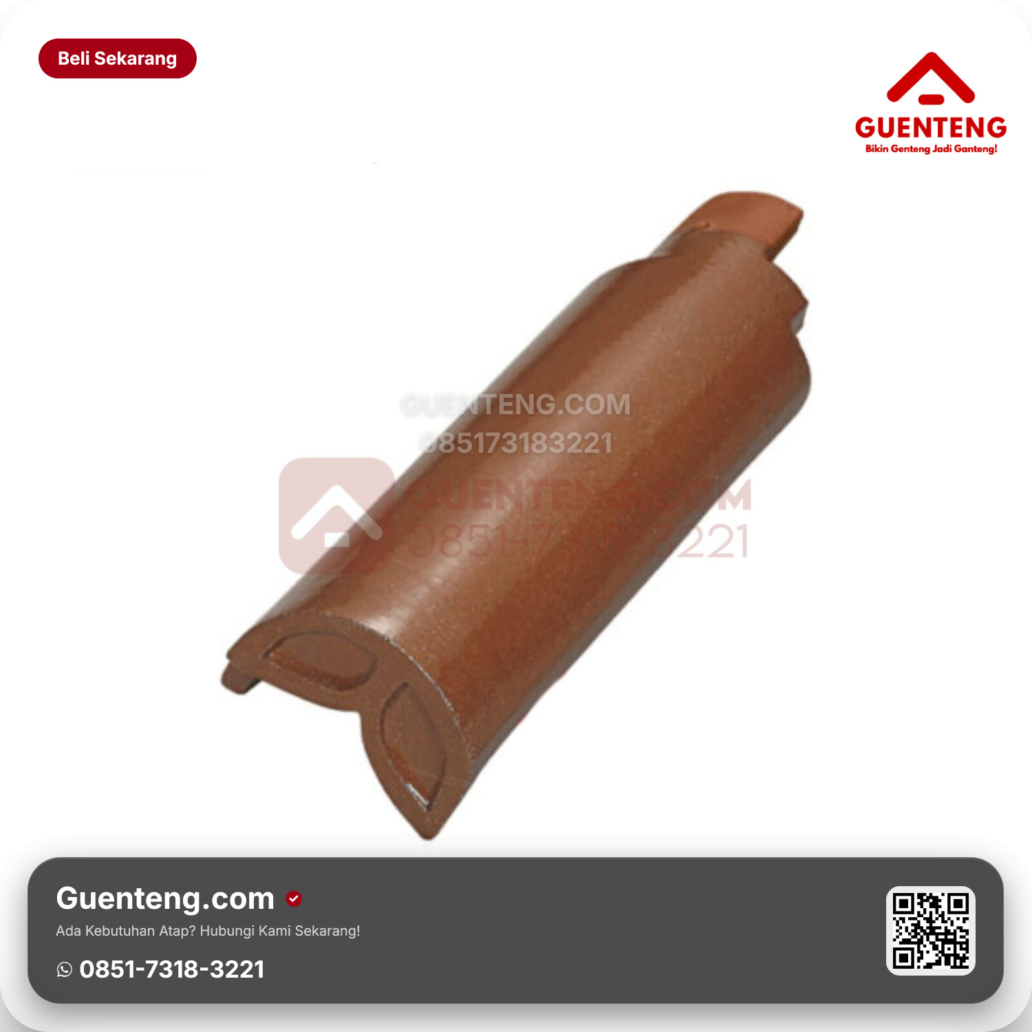 Genteng Keramik Lisplang Kiri Hiasan Akhir Kanmuri Milenio Aksesoris Medi Brown Grade 2