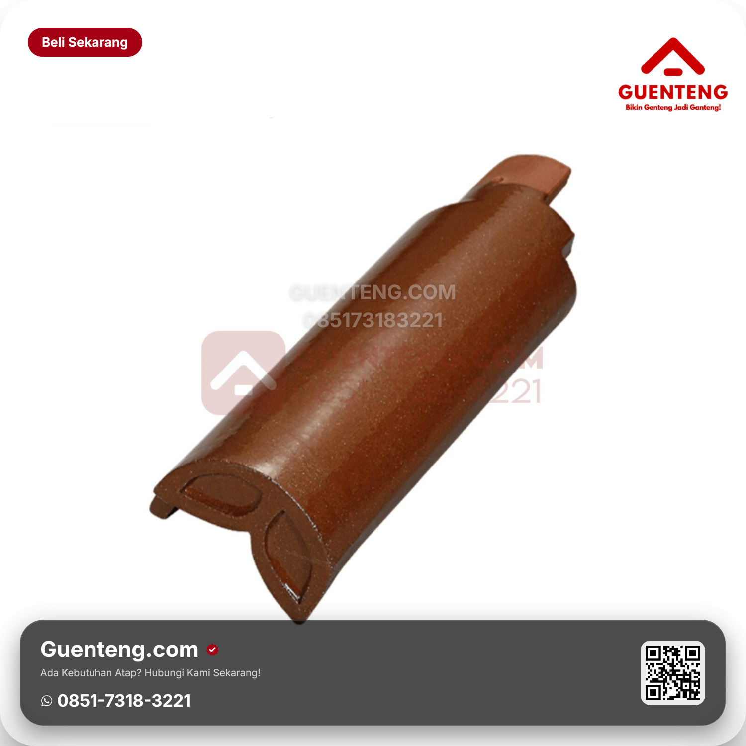 Genteng Keramik Lisplang Kiri Hiasan Akhir Kanmuri Milenio Aksesoris Natural Grade 1