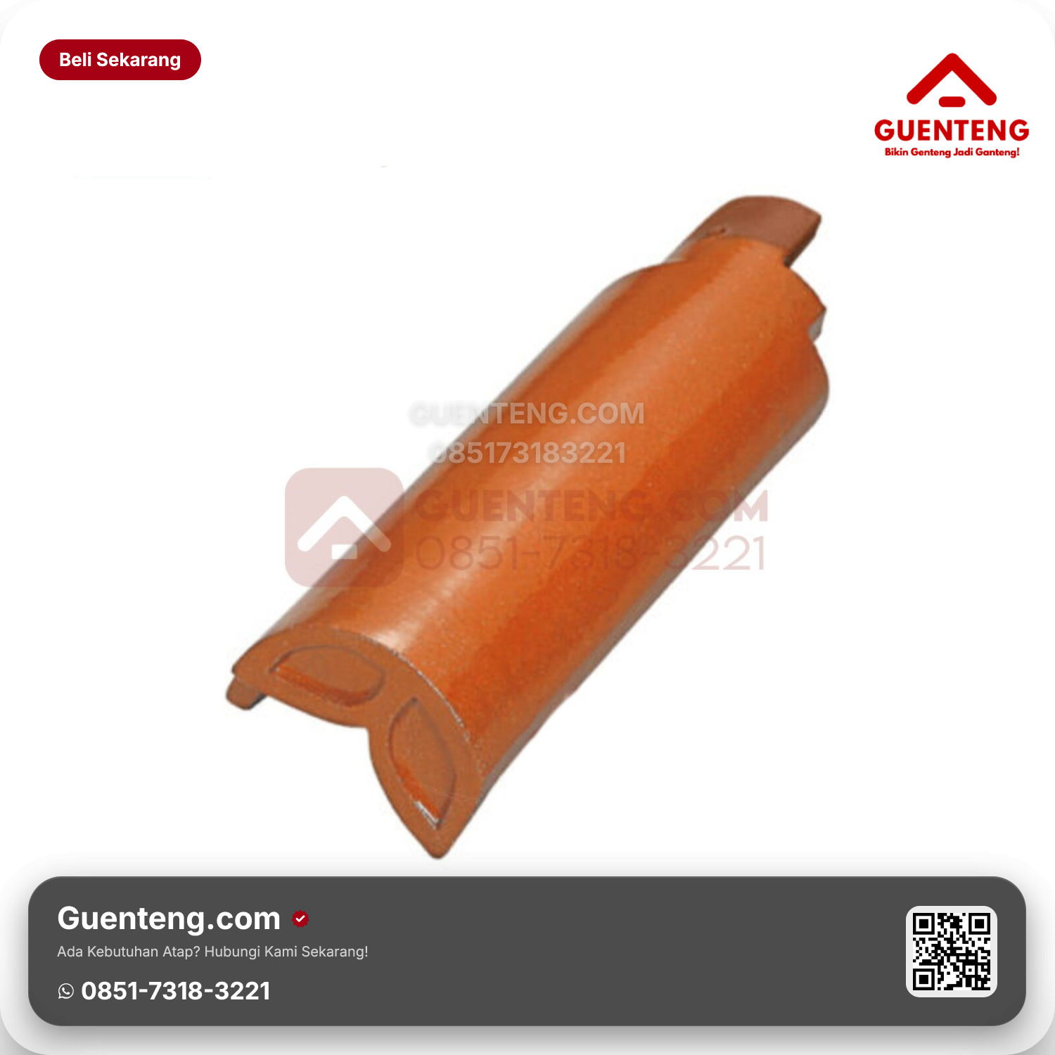 Genteng Keramik Lisplang Kiri Hiasan Akhir Kanmuri Milenio Aksesoris Unglazed Grade 1
