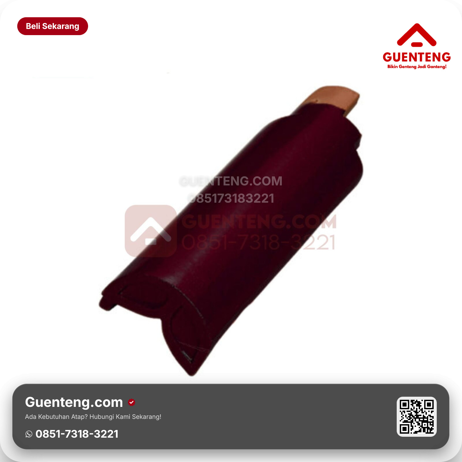 Genteng Keramik Lisplang Kiri Hiasan Akhir Kanmuri Milenio Aksesoris Wine Red Grade 2