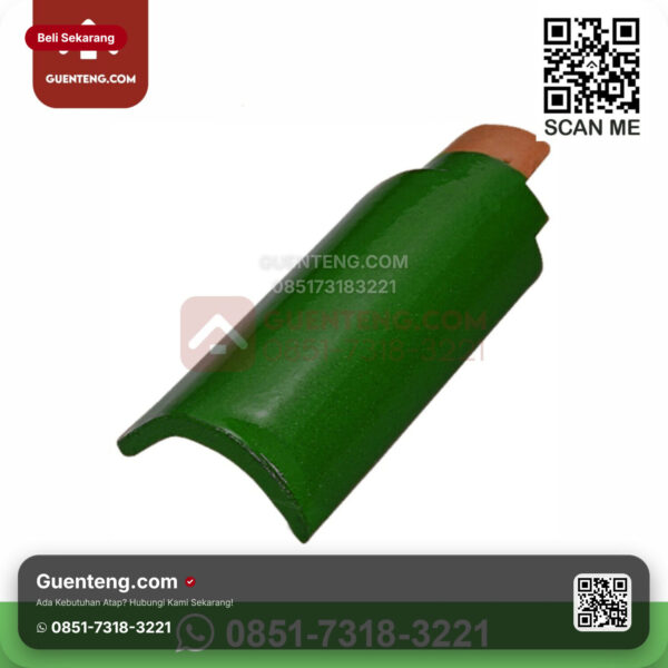Keramik Kanmuri Kanmuri Milenio Genteng Lisplang Kiri Kanmuri Milenio Grade 1 Green Pcs