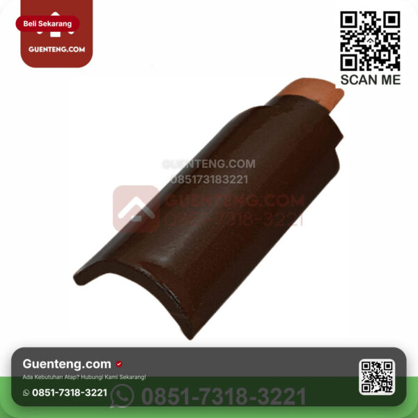 Keramik Kanmuri Kanmuri Milenio Genteng Lisplang Kiri Kanmuri Milenio Grade 1 Medi Brown Pcs
