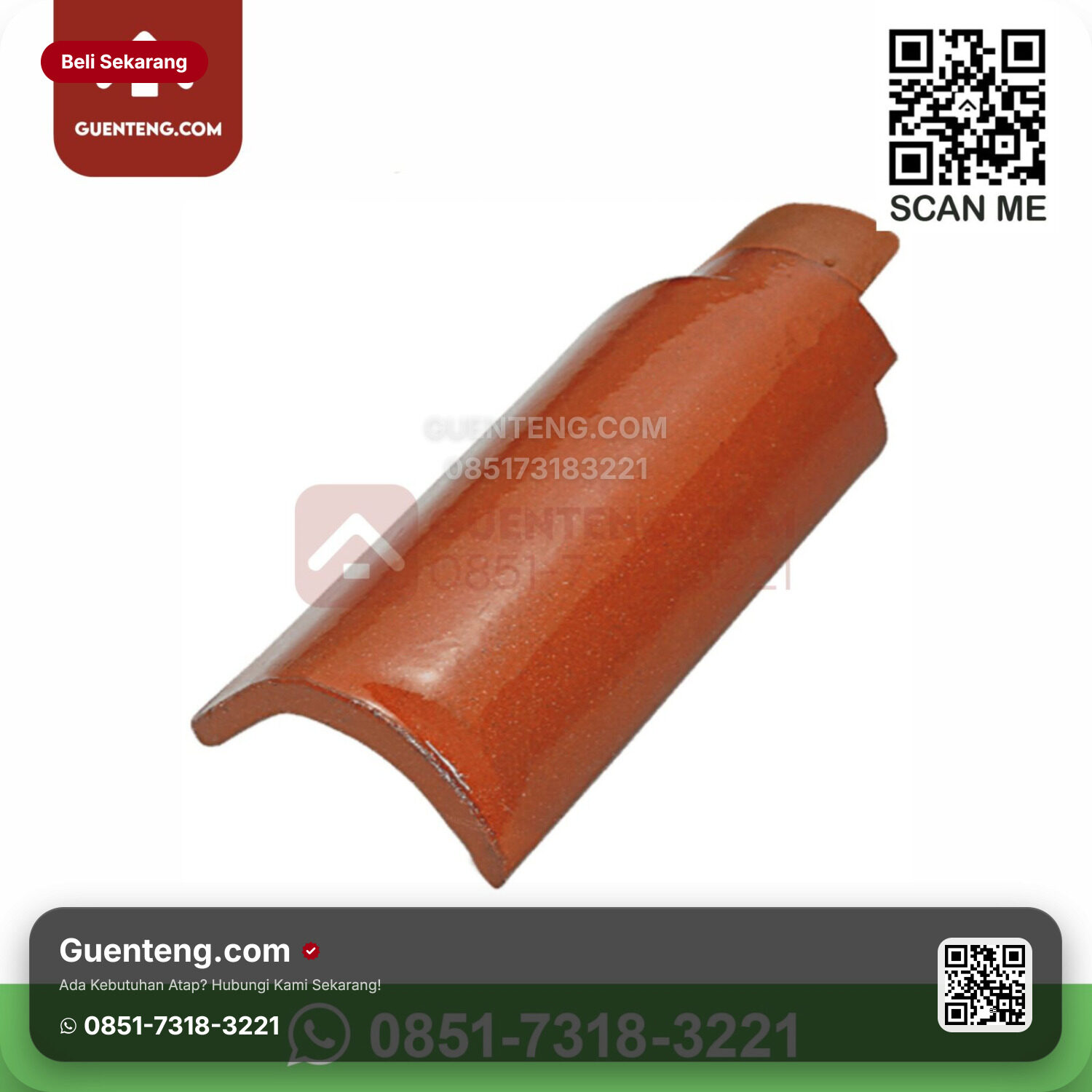 Keramik Kanmuri Kanmuri Milenio Genteng Lisplang Kiri Kanmuri Milenio Grade 1 Medi Red Pcs