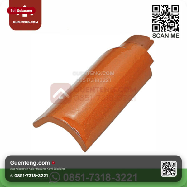 Keramik Kanmuri Kanmuri Milenio Genteng Lisplang Kiri Kanmuri Milenio Grade 1 Unglazed Pcs