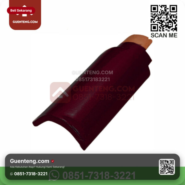 Keramik Kanmuri Kanmuri Milenio Genteng Lisplang Kiri Kanmuri Milenio Grade 1 Wine Red Pcs