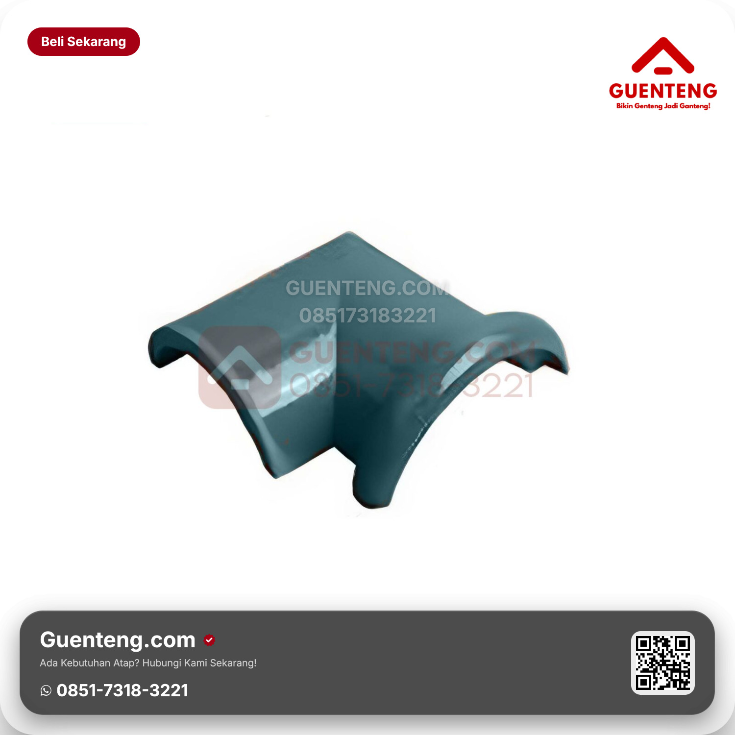 Genteng Keramik Nok 2 Arah Kanan Kanmuri Milenio Aksesoris Tosca Grade