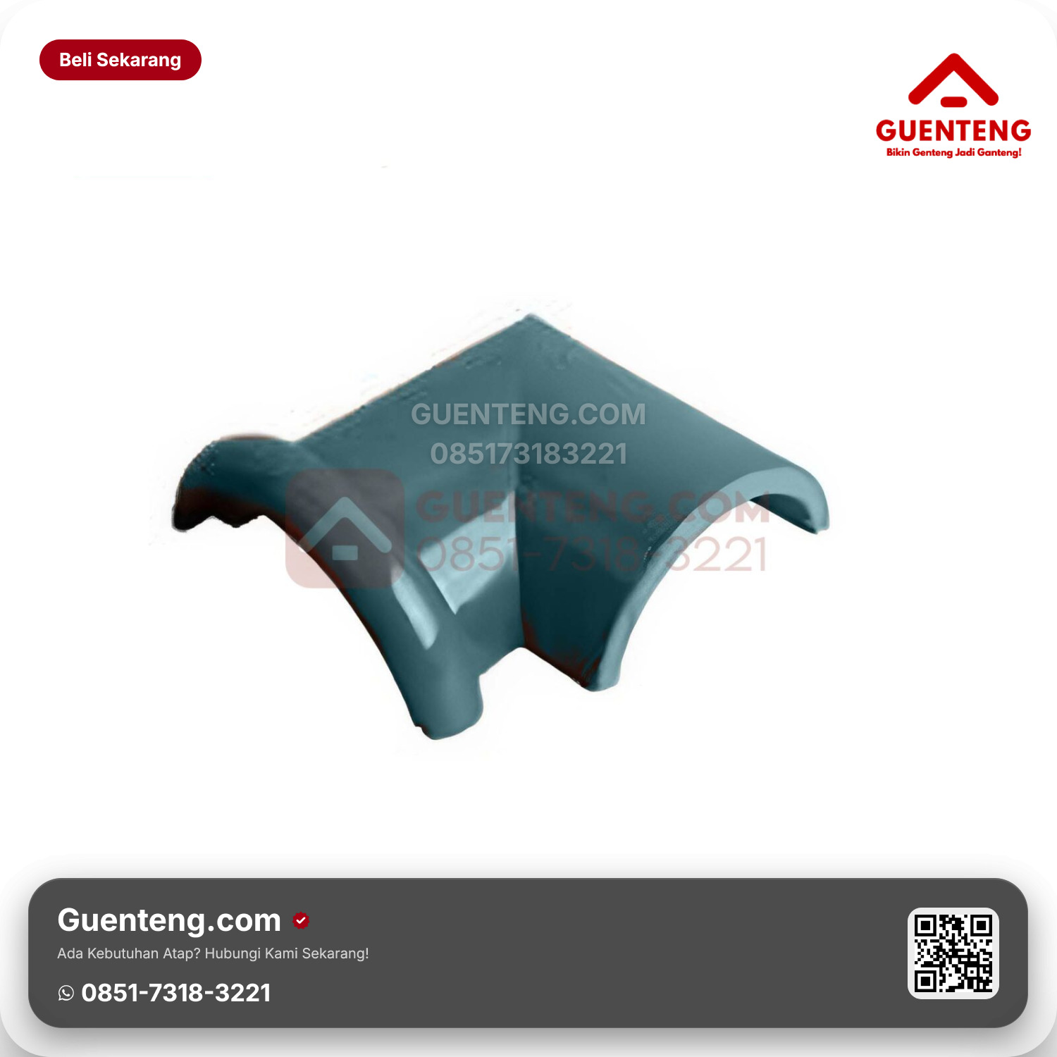 Genteng Keramik Nok 2 Arah Kiri Kanmuri Milenio Aksesoris Tosca Grade 1