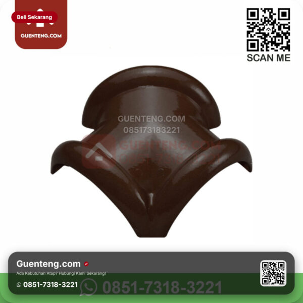Keramik Kanmuri Kanmuri Milenio Genteng Nok 3 Arah Kanmuri Milenio Grade 1 Brown Pcs