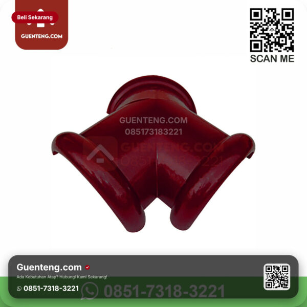 Keramik Kanmuri Kanmuri Milenio Genteng Nok 3 Arah Kanmuri Milenio Grade 1 Maroon Pcs