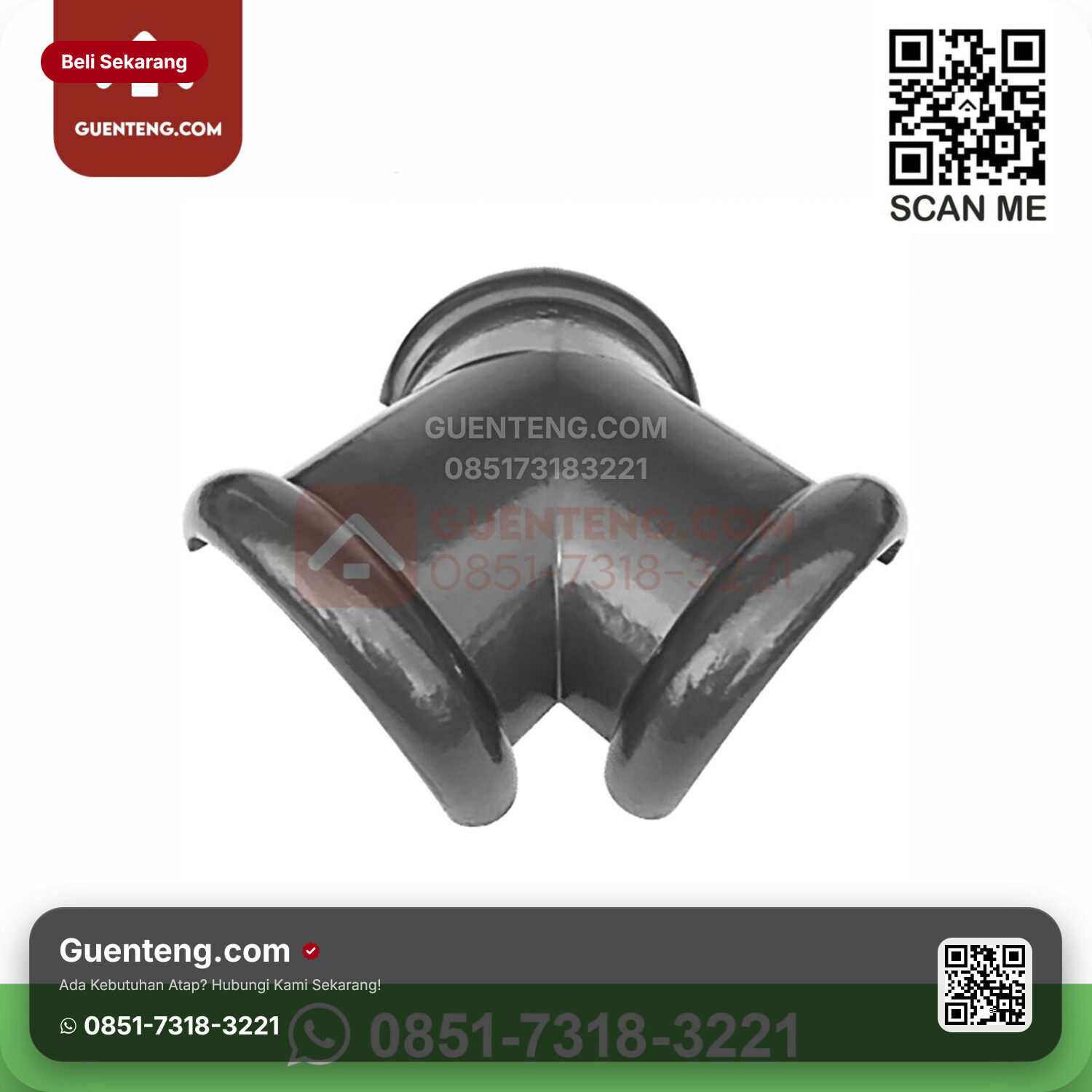 Genteng Keramik Kanmuri – Milenio Aksesoris Genteng Nok 3 Arah Kanmuri Milenio Grade 1 Medi Grey