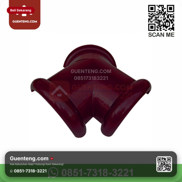 Keramik Kanmuri Kanmuri Milenio Genteng Nok 3 Arah Kanmuri Milenio Grade 1 Wine Red Pcs