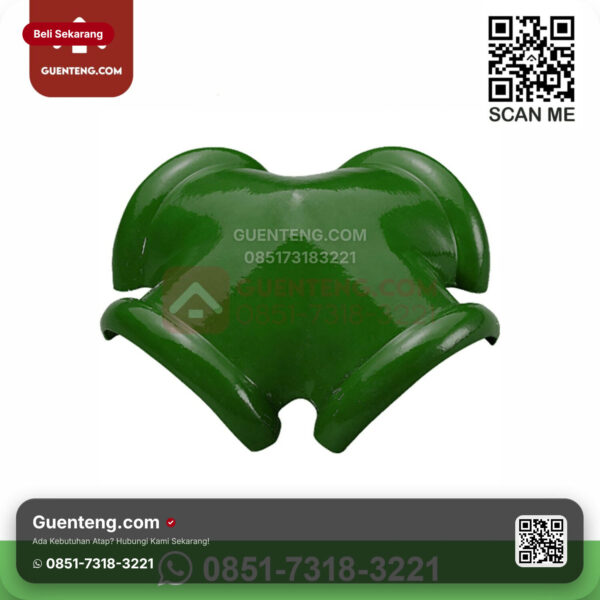 Keramik Kanmuri Kanmuri Milenio Genteng Nok 4 Arah Jurai Kanmuri Milenio Grade 1 Green Pcs
