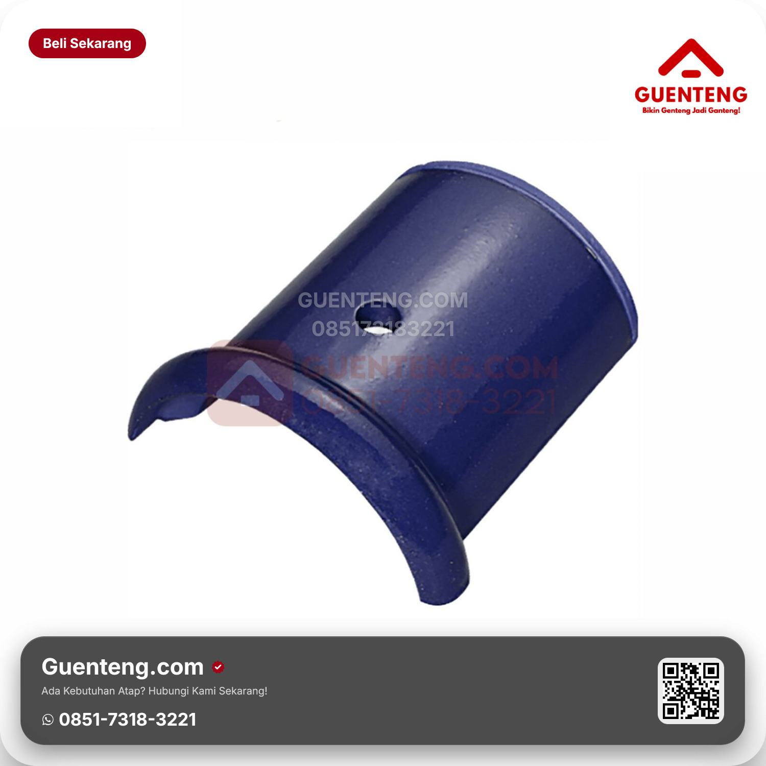 Genteng Keramik Nok Penangkal Petir Kanmuri Milenio Aksesoris Admiral Blue Grade 2