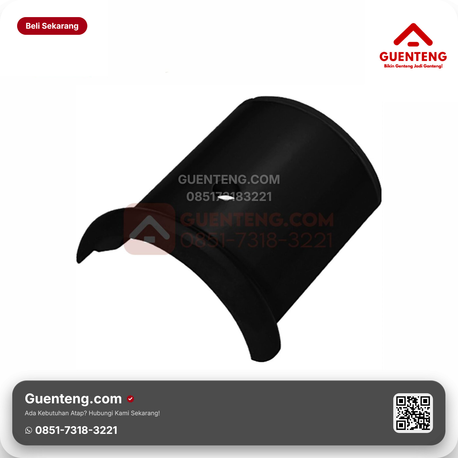 Genteng Keramik Nok Penangkal Petir Kanmuri Milenio Aksesoris Diamond Black Grade 2