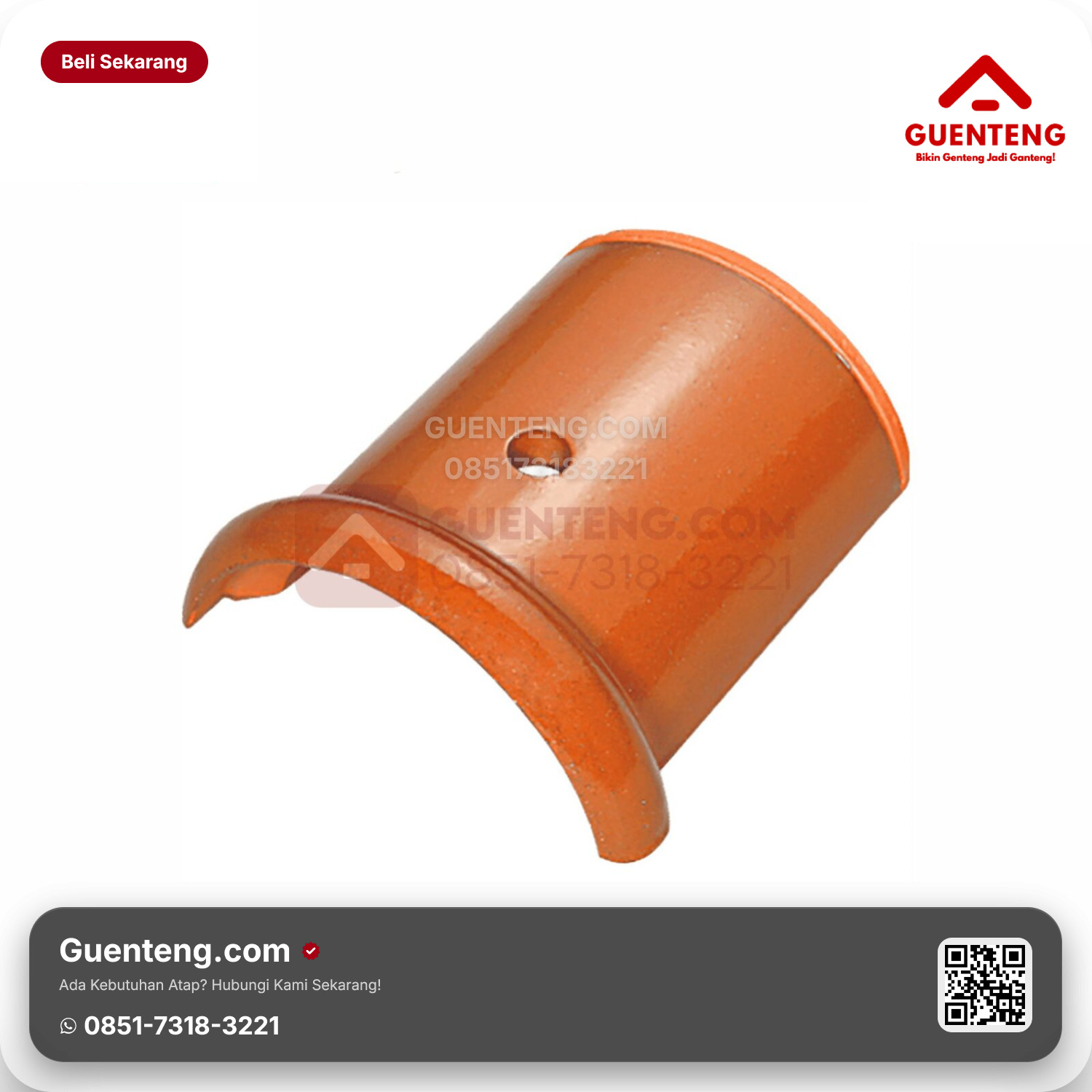 Genteng Keramik Nok Penangkal Petir Kanmuri Milenio Aksesoris Unglazed Grade 1