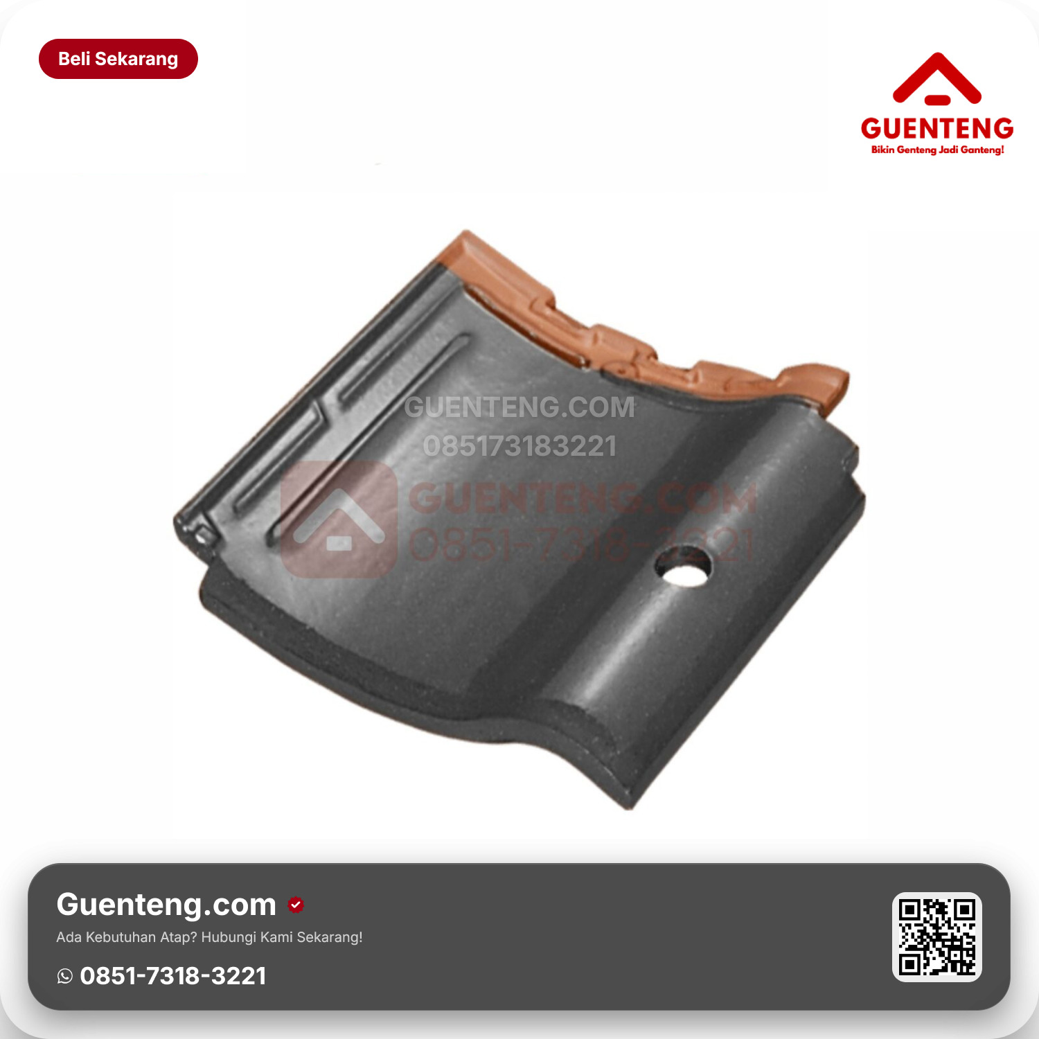 Genteng Keramik Pemanas Air Kanmuri Milenio Aksesoris Medi Grey Grade 2