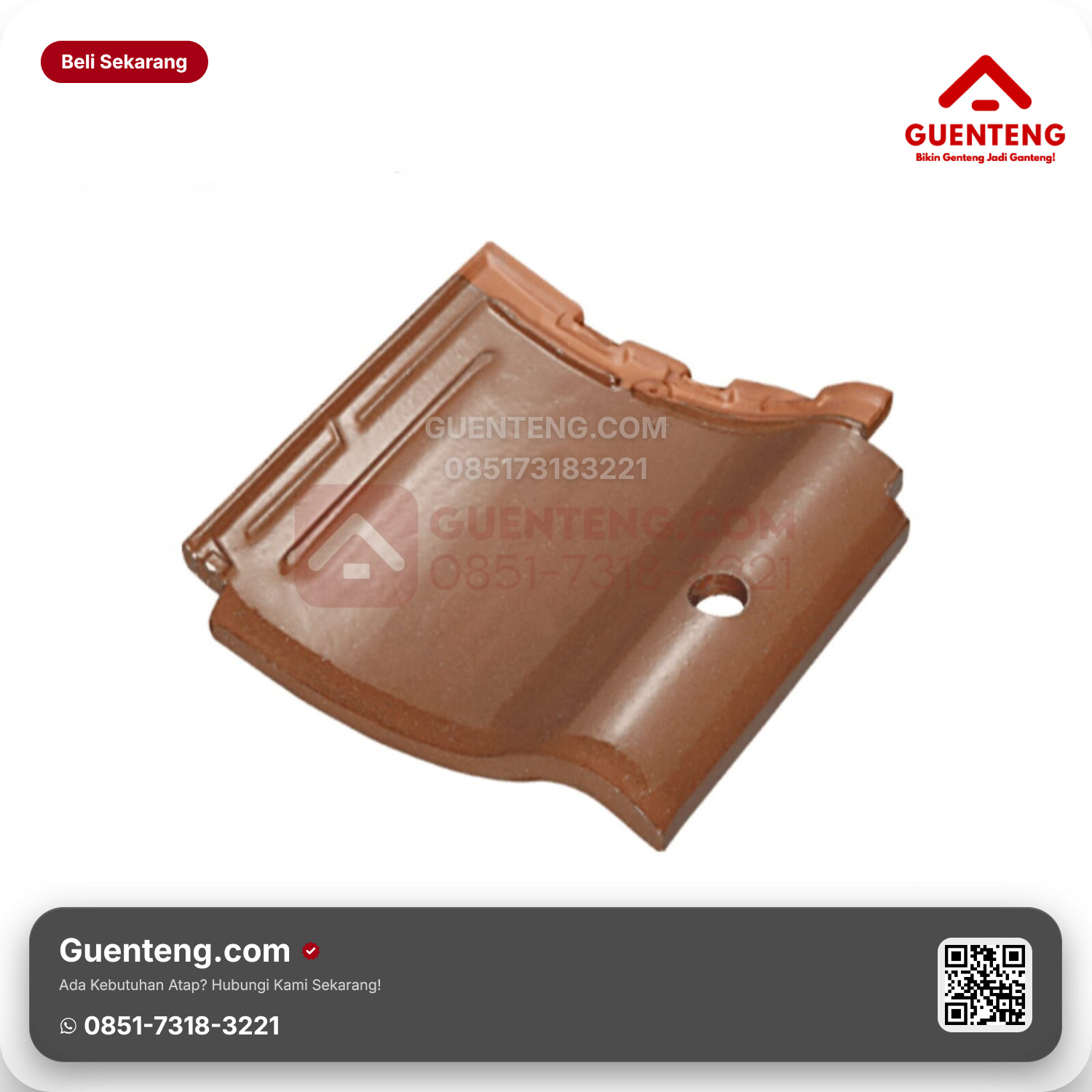 Genteng Keramik Pemanas Air Kanmuri Milenio Aksesoris Natural Grade 2