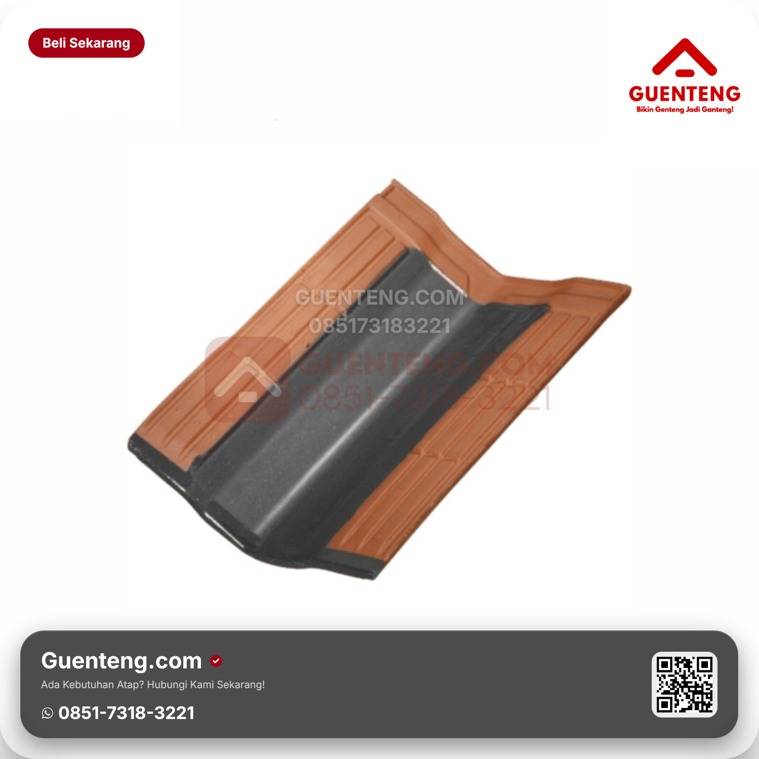 Genteng Keramik Talang/Valley Tile Kanmuri Milenio Aksesoris Galaxy Silver Grade 1