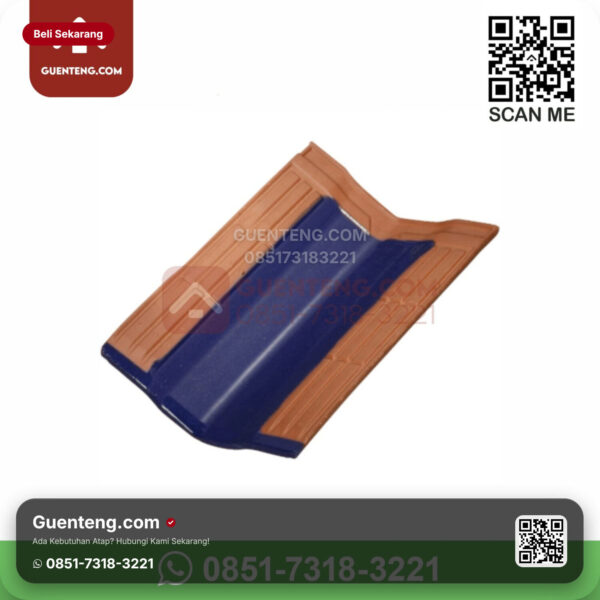 Keramik Kanmuri Kanmuri Milenio Genteng Talang Valley Tile Kanmuri Milenio Grade 1 Admiral Blue Pcs