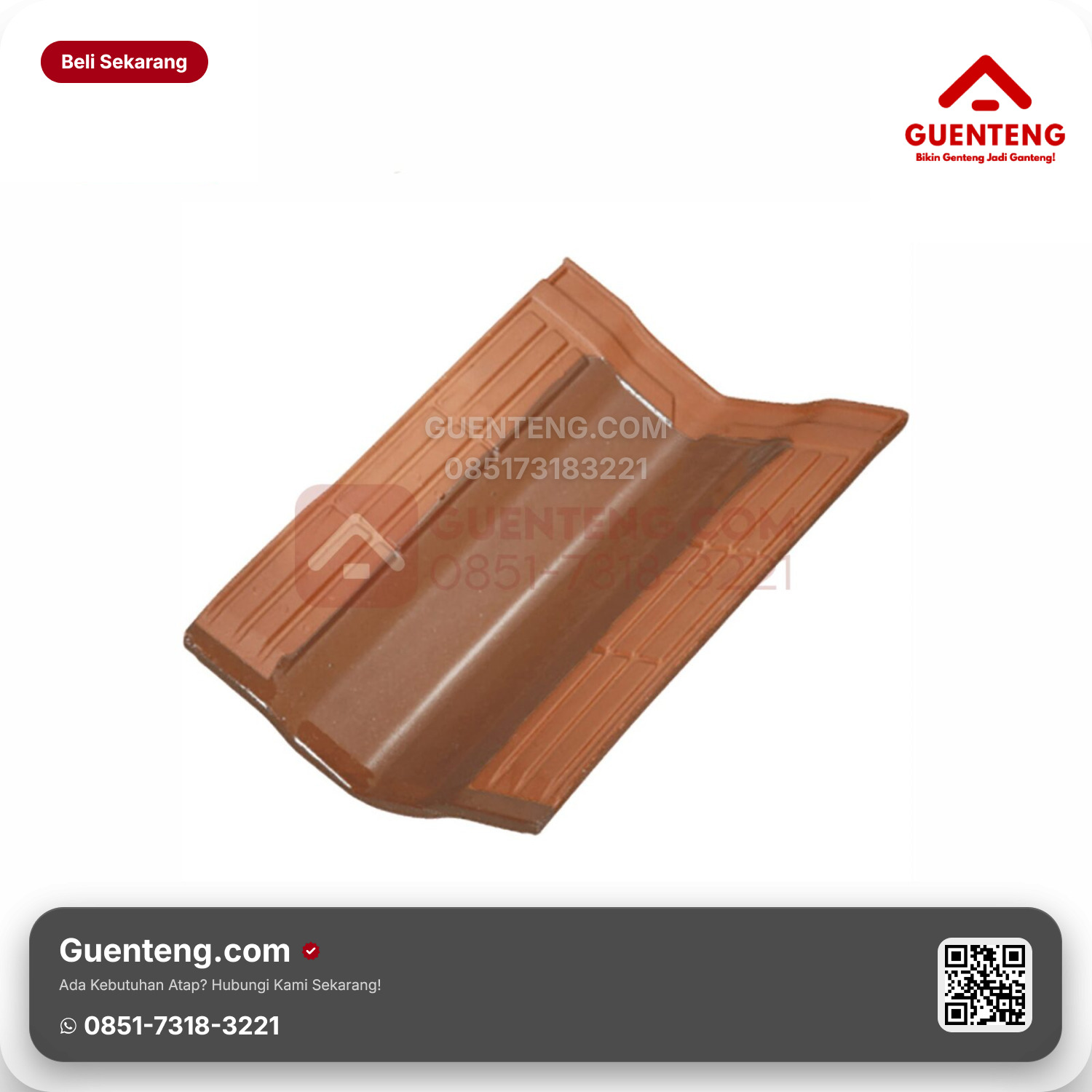 Genteng Keramik Talang/Valley Tile Kanmuri Milenio Aksesoris Natural Grade 1
