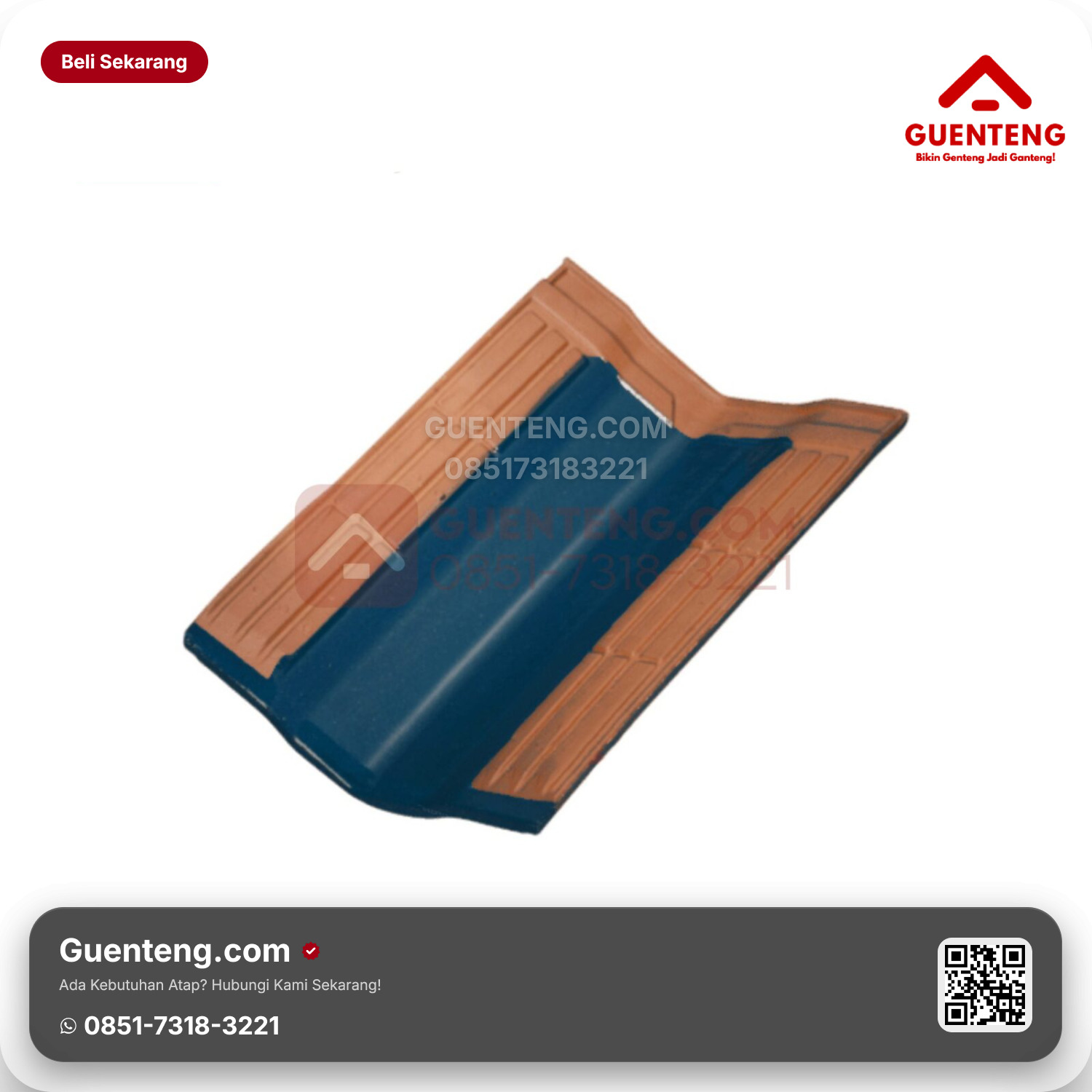 Genteng Keramik Talang/Valley Tile Kanmuri Milenio Aksesoris Tosca Grade 2