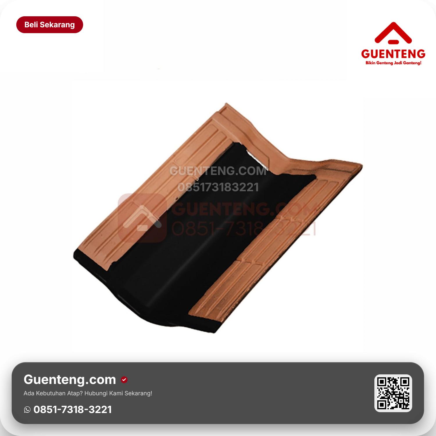 Genteng Keramik Talang/Valley Tile Kanmuri Milenio Aksesoris Volcanic Black Grade 2