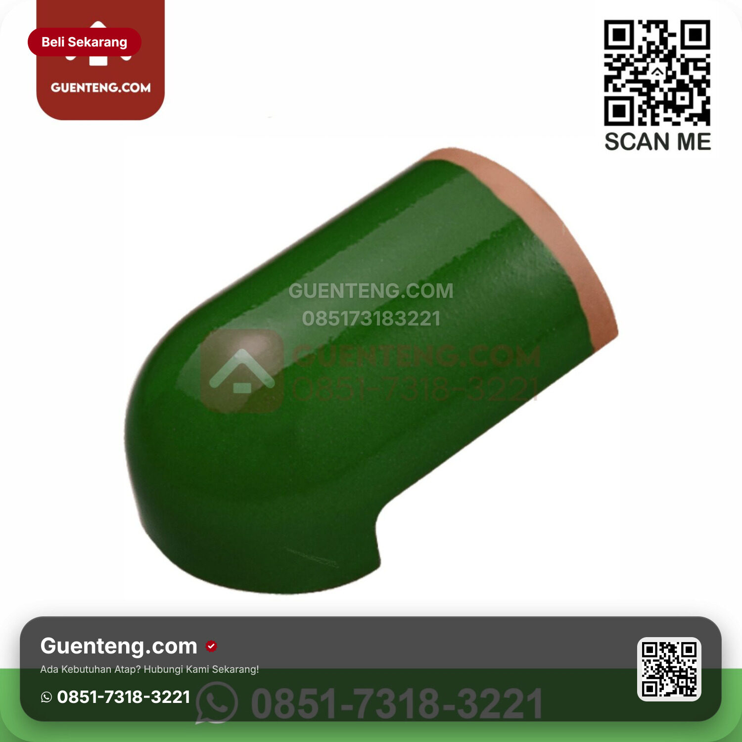 Keramik Kanmuri Kanmuri Milenio Genteng Ujung Jurai Kanmuri Milenio Grade 1 Green Pcs