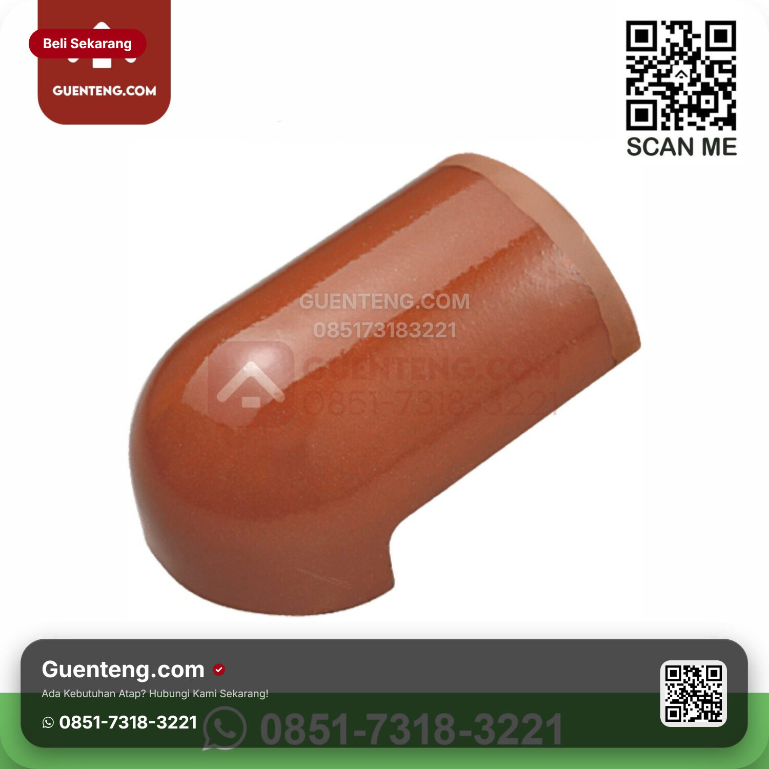 Genteng Keramik Kanmuri – Milenio Aksesoris Genteng Ujung Jurai Kanmuri Milenio Grade 1 Medi Red