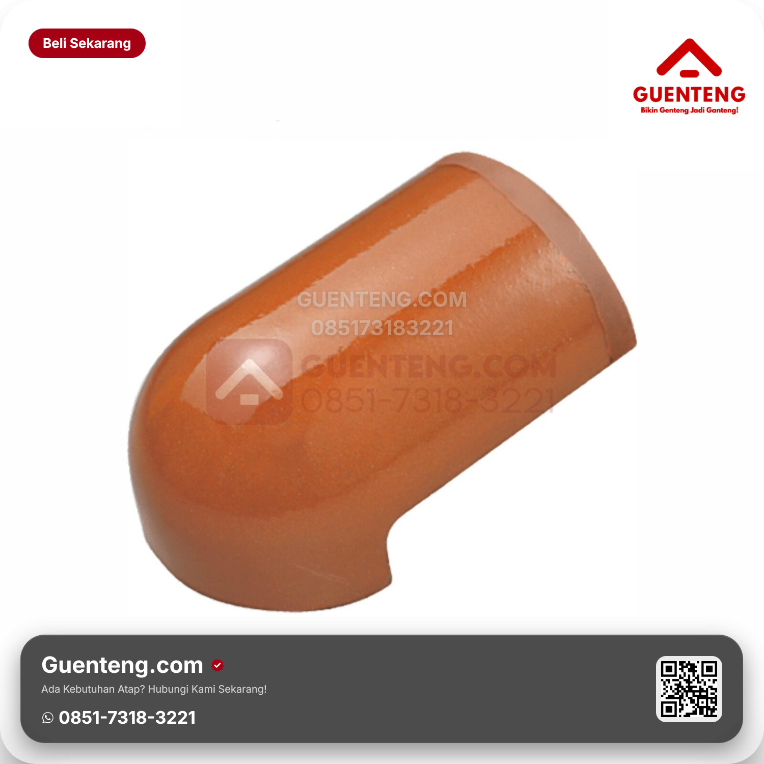 Genteng Keramik Ujung Jurai Kanmuri Milenio Aksesoris Unglazed Grade 2