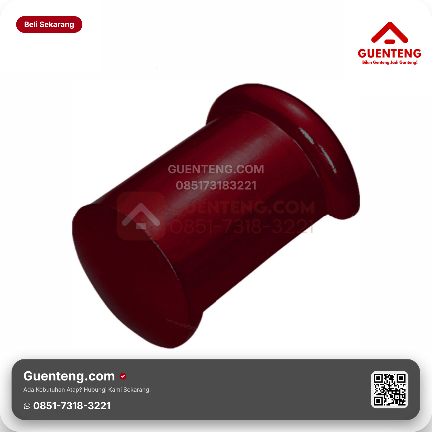 Genteng Keramik Ujung Nok Kanan Kanmuri Milenio Aksesoris Maroon Grade 1