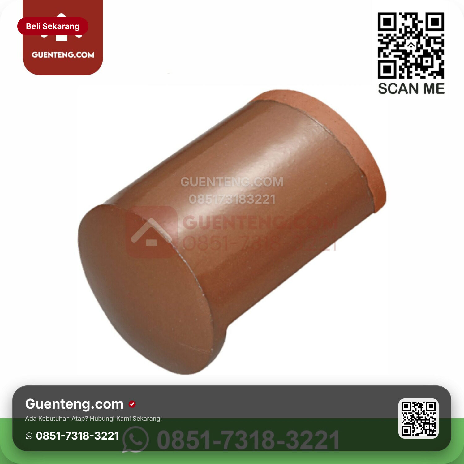Genteng Keramik Kanmuri – Milenio Aksesoris Genteng Ujung Nok Kiri Kanmuri Milenio Grade 1 Natural